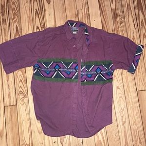 Vintage Bugle Boy Shoet Sleeve Button Up